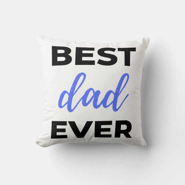 Bester Vater je Black Kissen (Vorderseite)