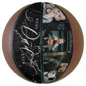 Bester Vater je Black Marble Vathers Day Collage Basketball (Vertikal)