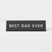 Bester Vater je Black Schreibtischnamensplakette (Vorderseite )