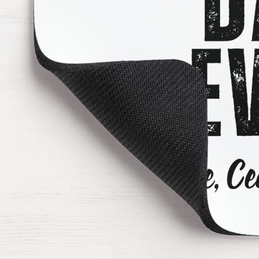 Bester Vater je Black Script Personalisiert Name G Mousepad (Ecke)