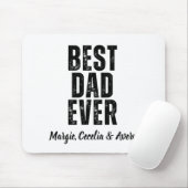 Bester Vater je Black Script Personalisiert Name G Mousepad (Mit Mouse)