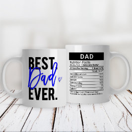 Bester Vater je Blau + Nährwertdaten, Jumbo-Tasse