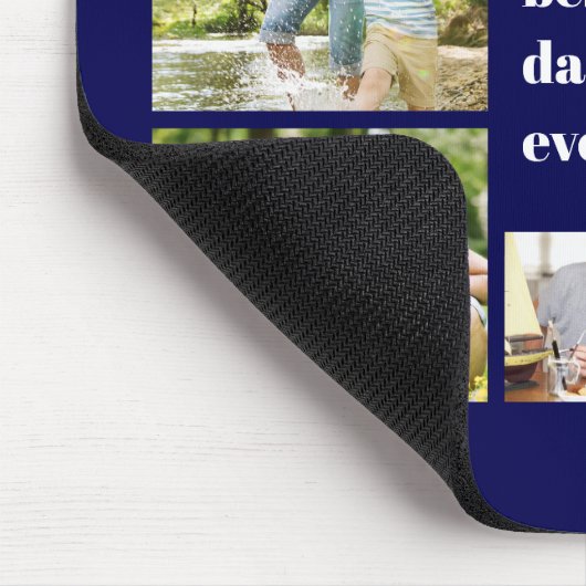 Bester Vater je blaue Fotomaterial Mousepad (Ecke)