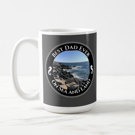 Bester Vater je blauer Atlantik Felsstrand Kaffeetasse (Links)