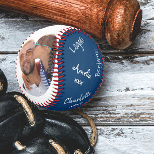 Bester Vater je Blue 2 Foto gezeichnet Baseball