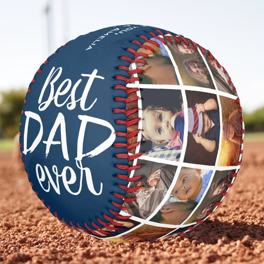 Bester Vater je Blue 6 Fotomaterial Baseball