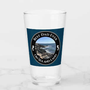 Bester Vater je Blue Atlantic Ocean Rocky Seashore Glas