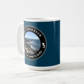 Bester Vater je Blue Atlantic Ocean Rocky Seashore Kaffeetasse (Vorderseite Links)
