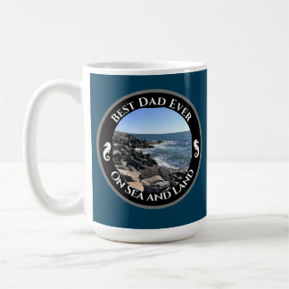 Bester Vater je Blue Atlantic Ocean Rocky Seashore Kaffeetasse