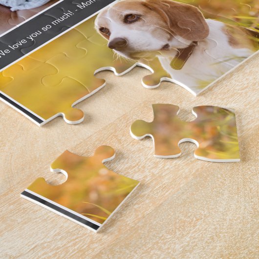 Bester Vater je Blue Custom Foto Collage Puzzle (Seite)