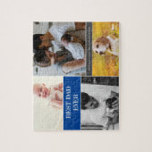 Bester Vater je Blue Custom Foto Collage Puzzle (Vertikal)