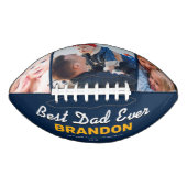 Bester Vater je Blue Custom Foto Football (Vorderseite)