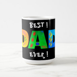 Bester VATER je! Bold Geometric Boho Kaffeetasse