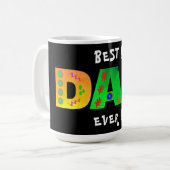 Bester VATER je! Bold Geometric Boho Kaffeetasse (Vorderseite Links)