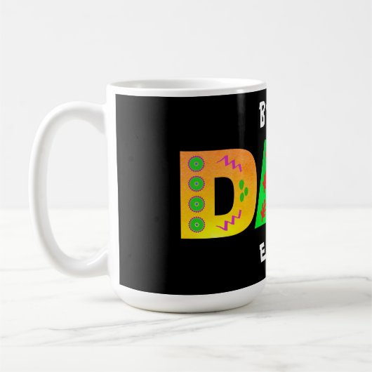 Bester VATER je! Bold Geometric Boho Kaffeetasse (Links)