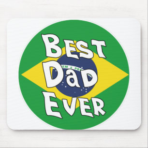 Bester Vater je Brasilien Flagge Mousepad