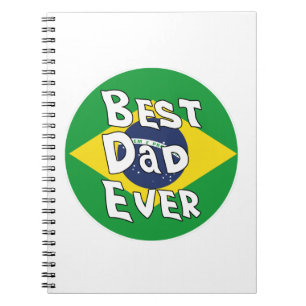 Bester Vater je Brasilien Flagge Notizblock