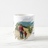 Bester Vater je Brush Stroke Foto Kaffeetasse (Mittel)