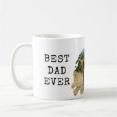 Bester Vater je Brush Stroke Foto Kaffeetasse (Links)