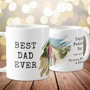 Bester Vater je Brush Stroke Foto Kaffeetasse