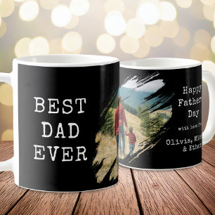 Bester Vater je Brush Stroke Foto Kaffeetasse