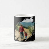 Bester Vater je Brush Stroke Foto Kaffeetasse (Mittel)