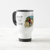 Bester Vater je Brush Stroke Foto Reisebecher (Vorderseite Links)