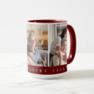 Bester Vater je Burgund mit 3 Foto Oma Tasse