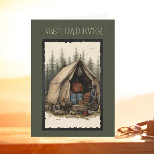 Bester Vater je Camping Custom Happy Vatertag Karte