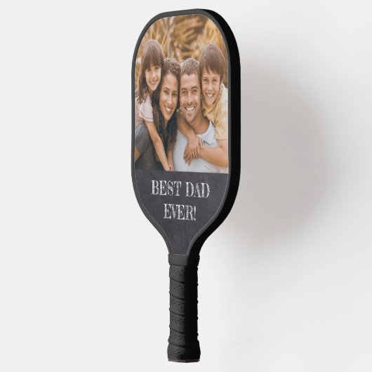 Bester Vater je! Chalkboard Benutzerdefiniertes Fo Pickleball Schläger (Links)