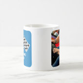 Bester Vater je Checkered Flags Benutzerdefinierte Kaffeetasse (Mittel)