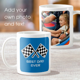 Bester Vater je Checkered Flags Benutzerdefinierte Kaffeetasse