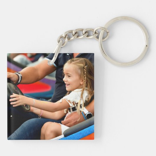 Bester Vater je Checkered Flags Benutzerdefinierte Schlüsselanhänger (Rückseite)