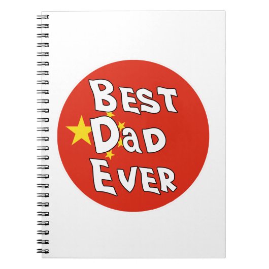 Bester Vater je China Flag Notizblock (Vorderseite)