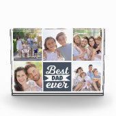 Bester Vater je Collage Geschenk Foto Block (Vorderseite)