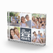 Bester Vater je Collage Geschenk Foto Block (Rechts)