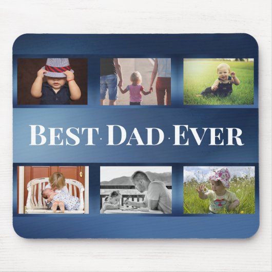 Bester Vater je Collage Mouse Pad Mousepad (Vorne)