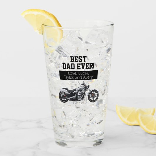 Bester Vater je Cool Motorrad Vater Bike Glas (Vorderseite Ice)