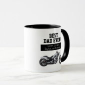 Bester Vater je Cool Motorrad Vater Bike Tasse (VorderseiteRechts)