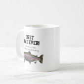 Bester Vater je Cooler Forellenfisch Vatertag Kaffeetasse (Vorderseite Links)