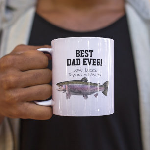 Bester Vater je Cooler Forellenfisch Vatertag Kaffeetasse
