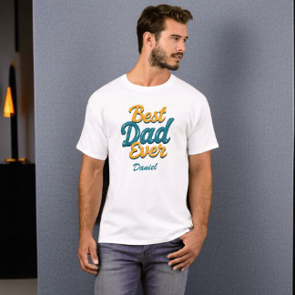 Bester Vater je | Cooler Personalisierter Vatertag T-Shirt