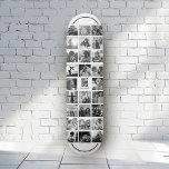 Bester Vater je Cooler Trendy Instagramm Foto Coll Skateboard<br><div class="desc">Moderne Instagram Foto Collage für den besten Vater aller Zeiten! Personalisieren Sie mit Ihren Fotos,  sowie mit Ihren Namen und machen Sie dies zum coolsten Vatertag oder Geburtstagsgeschenk aller Zeiten! Dieses Design ist schwarz-weiß. Für die Farbversion: https://www.zazzle.com/best_dad_ever_cool_trendy_instagram_photo_collage_skateboard-186830258857925000</div>
