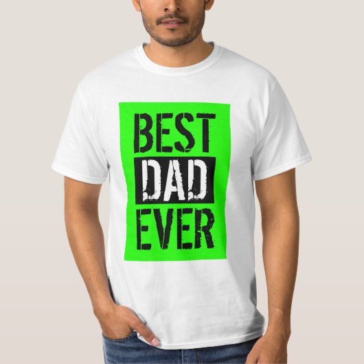 Bester Vater je Cooles Geschenk des Grünen Schwarz T-Shirt (Vorderseite)