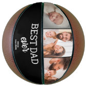 Bester Vater je Custom 3 Fotos Modernes personalis Basketball (Vertikal)