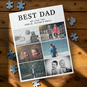 Bester Vater je Custom 6 Foto Collage Album Puzzle
