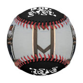 Bester Vater je Custom Foto Grunge Typografie Blac Baseball (Vorderseite)