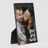 Bester Vater je Custom Foto Vatertag Geschenk Fotoplatte (Seite)