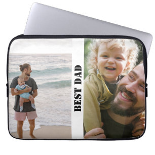 Bester Vater je Custom Foto Vatertag Geschenk Laptopschutzhülle