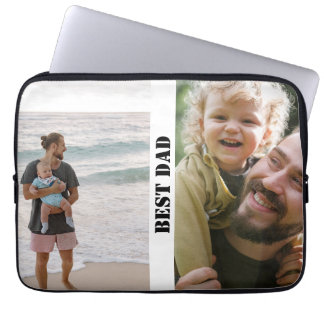 Bester Vater je Custom Foto Vatertag Geschenk Laptopschutzhülle
